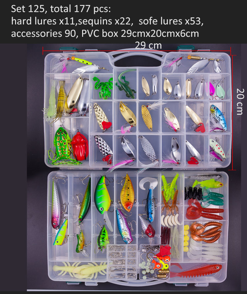 Conjunto de Señuelos de Pesca multicolores, Wobblers artificiales de colores mezclados, Kit de Señuelos de Pesca suaves, cebo de Metal de plástico, juego de aparejos de pesca Conjunto de Señuelos de Pesca multicolores, Wobblers artificiales de colores mezclados, Kit de Señuelos de Pesca suaves, cebo de Metal de plástico, juego de aparejos de pesca