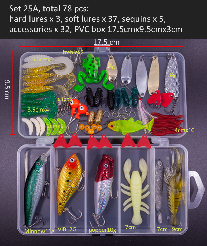 Conjunto de Señuelos de Pesca multicolores, Wobblers artificiales de colores mezclados, Kit de Señuelos de Pesca suaves, cebo de Metal de plástico, juego de aparejos de pesca Conjunto de Señuelos de Pesca multicolores, Wobblers artificiales de colores mezclados, Kit de Señuelos de Pesca suaves, cebo de Metal de plástico, juego de aparejos de pesca