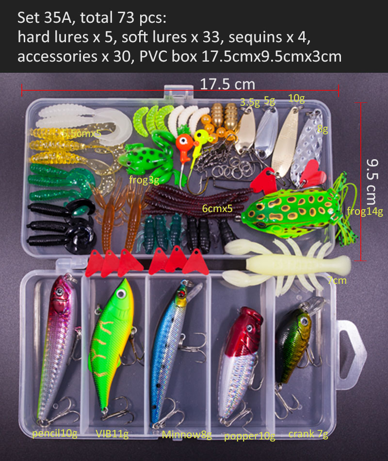 Conjunto de Señuelos de Pesca multicolores, Wobblers artificiales de colores mezclados, Kit de Señuelos de Pesca suaves, cebo de Metal de plástico, juego de aparejos de pesca Conjunto de Señuelos de Pesca multicolores, Wobblers artificiales de colores mezclados, Kit de Señuelos de Pesca suaves, cebo de Metal de plástico, juego de aparejos de pesca