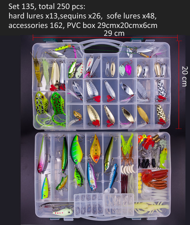 Conjunto de Señuelos de Pesca multicolores, Wobblers artificiales de colores mezclados, Kit de Señuelos de Pesca suaves, cebo de Metal de plástico, juego de aparejos de pesca Conjunto de Señuelos de Pesca multicolores, Wobblers artificiales de colores mezclados, Kit de Señuelos de Pesca suaves, cebo de Metal de plástico, juego de aparejos de pesca
