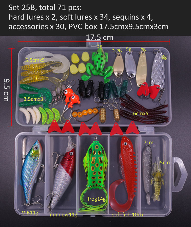 Conjunto de Señuelos de Pesca multicolores, Wobblers artificiales de colores mezclados, Kit de Señuelos de Pesca suaves, cebo de Metal de plástico, juego de aparejos de pesca Conjunto de Señuelos de Pesca multicolores, Wobblers artificiales de colores mezclados, Kit de Señuelos de Pesca suaves, cebo de Metal de plástico, juego de aparejos de pesca