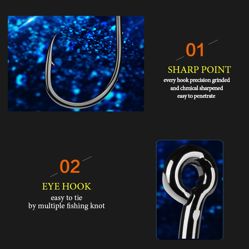 Anzuelos de pesca de 20 piezas, anzuelos afilados de acero al carbono, con p&uacute;as adecuadas para camarones, gusanos de tierra, se&ntilde;uelo suave, anzuelos de larva para pesca en la playa