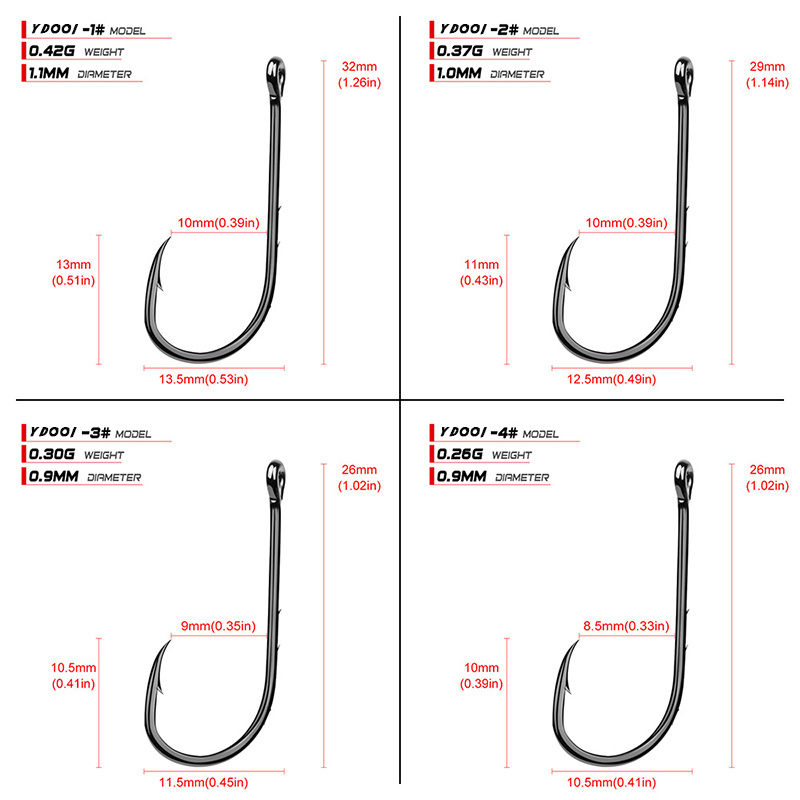 Anzuelos de pesca de 20 piezas, anzuelos afilados de acero al carbono, con p&uacute;as adecuadas para camarones, gusanos de tierra, se&ntilde;uelo suave, anzuelos de larva para pesca en la playa