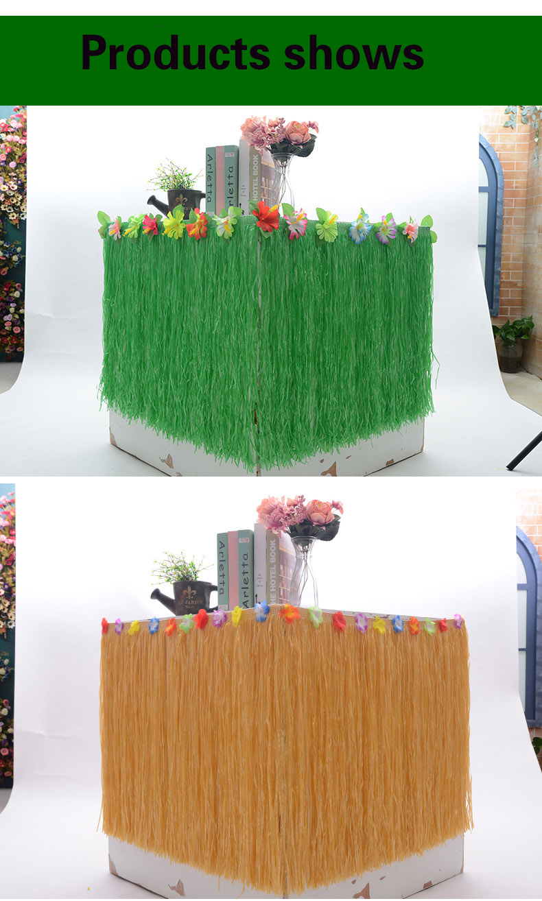 Falda de mesa para decoraciones de fiesta hawaiana Tropical, suministros de decoraci&oacute;n de fiesta Luau, cubierta de mesa de cumplea&ntilde;os para ni&ntilde;os y adultos