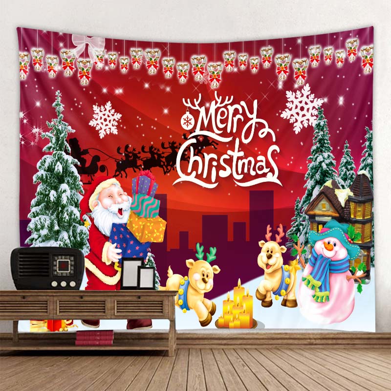 Tapiz colgante de pared con dise&ntilde;o de chimenea de Pap&aacute; Noel, decoraci&oacute;n de &aacute;rbol de Navidad para dormitorio, sala de estar, dormitorio, vacaciones, regalo