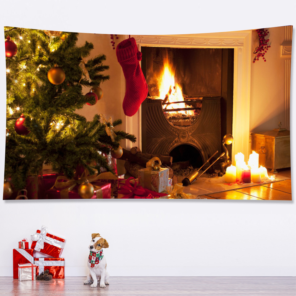 Tapices de &aacute;rbol de Navidad, decoraci&oacute;n art&iacute;stica para el hogar, hipop&oacute;tamo decorativo bohemio, colchones para dormitorio de Navidad