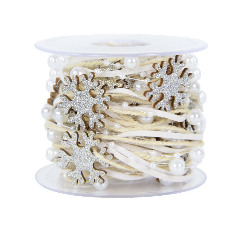 Cinta de Navidad de 1/2M, decoraci&oacute;n de cadena de cuentas de estrellas, adorno de &aacute;rbol de Navidad, caja de regalo de Navidad DIY, embalaje 2022, A&ntilde;o Nuevo, Natal