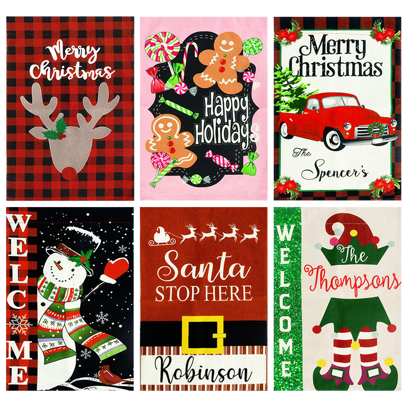 Bandera de jard&iacute;n de Feliz Navidad, adorno colgante para puerta de porche, decoraciones navide&ntilde;as para el hogar, Navidad, A&ntilde;o Nuevo, 2022