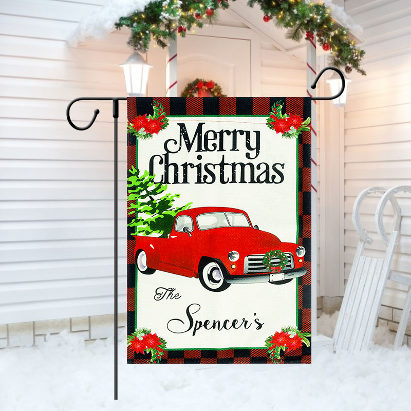 Bandera de jard&iacute;n de Feliz Navidad, adorno colgante para puerta de porche, decoraciones navide&ntilde;as para el hogar, Navidad, A&ntilde;o Nuevo, 2022