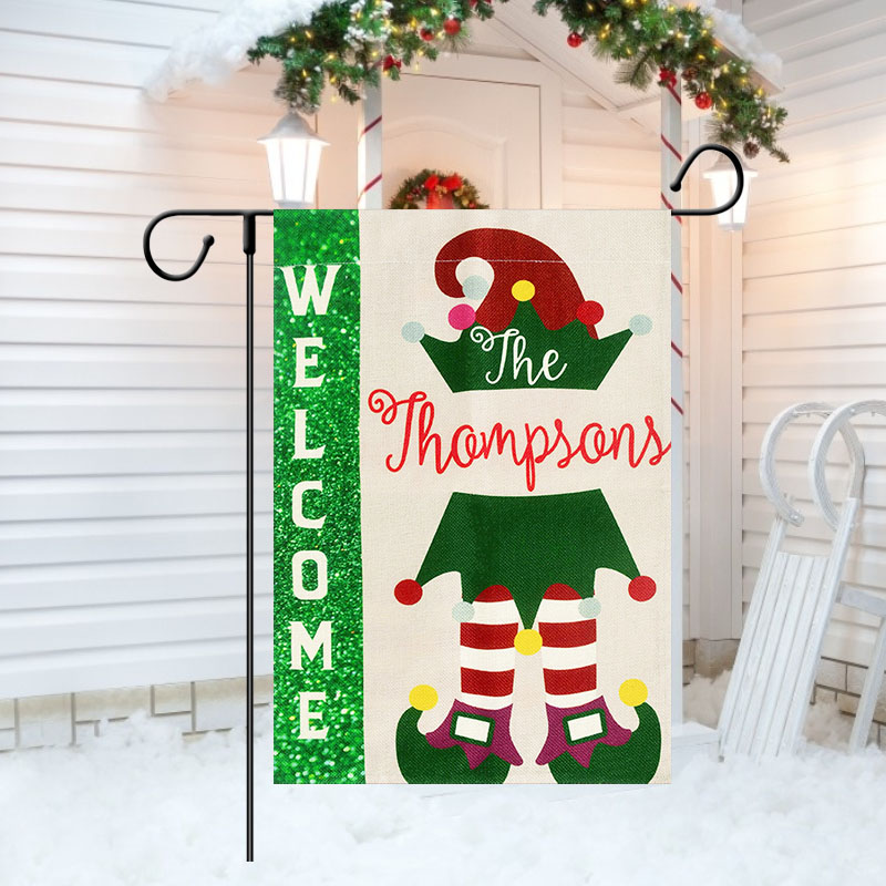 Bandera de jard&iacute;n de Feliz Navidad, adorno colgante para puerta de porche, decoraciones navide&ntilde;as para el hogar, Navidad, A&ntilde;o Nuevo, 2022