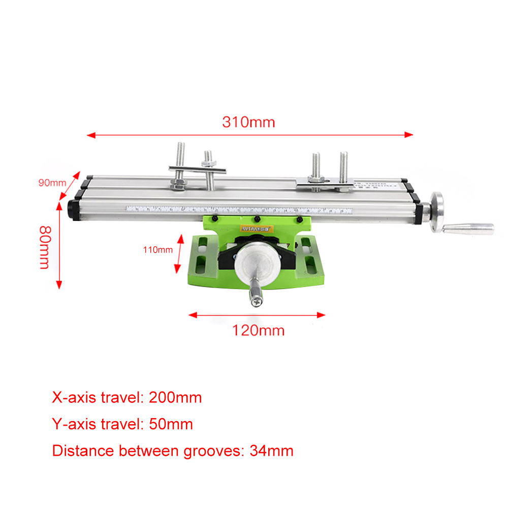 Mesa de Trabajo multifuncional, tornillo de banco, accesorio de taladro de fresado, mesa de coordenadas X e Y de ajuste para Mini Taladro Mesa de Trabajo multifuncional, tornillo de banco, accesorio de taladro de fresado, mesa de coordenadas X e Y de ajuste para Mini Taladro