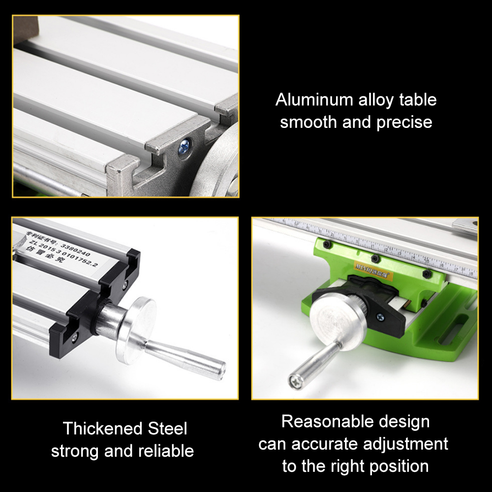 Mesa de Trabajo multifuncional, tornillo de banco, accesorio de taladro de fresado, mesa de coordenadas X e Y de ajuste para Mini Taladro Mesa de Trabajo multifuncional, tornillo de banco, accesorio de taladro de fresado, mesa de coordenadas X e Y de ajuste para Mini Taladro