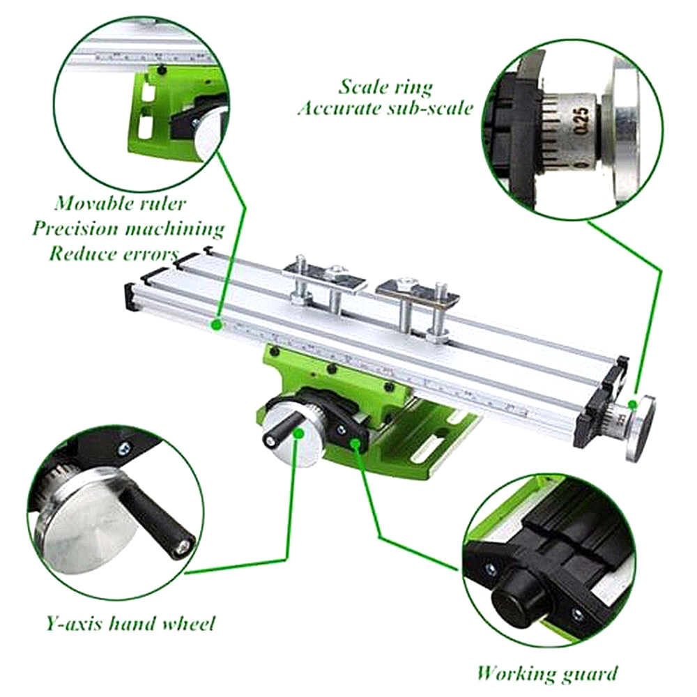 Mesa de Trabajo multifuncional, tornillo de banco, accesorio de taladro de fresado, mesa de coordenadas X e Y de ajuste para Mini Taladro Mesa de Trabajo multifuncional, tornillo de banco, accesorio de taladro de fresado, mesa de coordenadas X e Y de ajuste para Mini Taladro