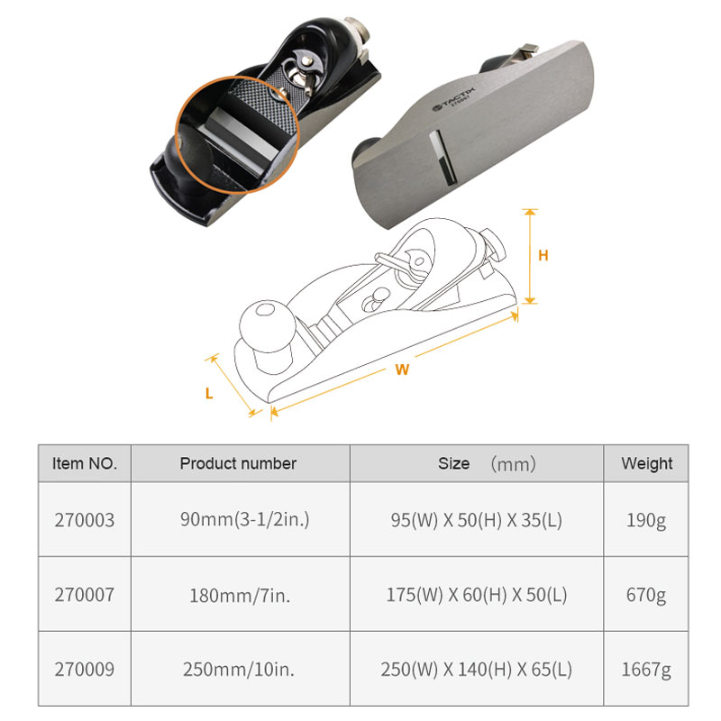 Cepillo de madera de mano de acero al carbono europeo, 90/180mm, f&aacute;cil de operar, hoja de acero de aleaci&oacute;n T10, herramientas de carpinter&iacute;a de carpintero Diy