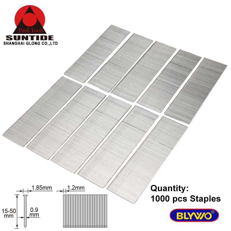 Grapas en forma de T de calibre 18, clavos tipo Ga18 para pistola grapadora, muebles de madera, accesorios para carpinter&iacute;a, 1000 piezas