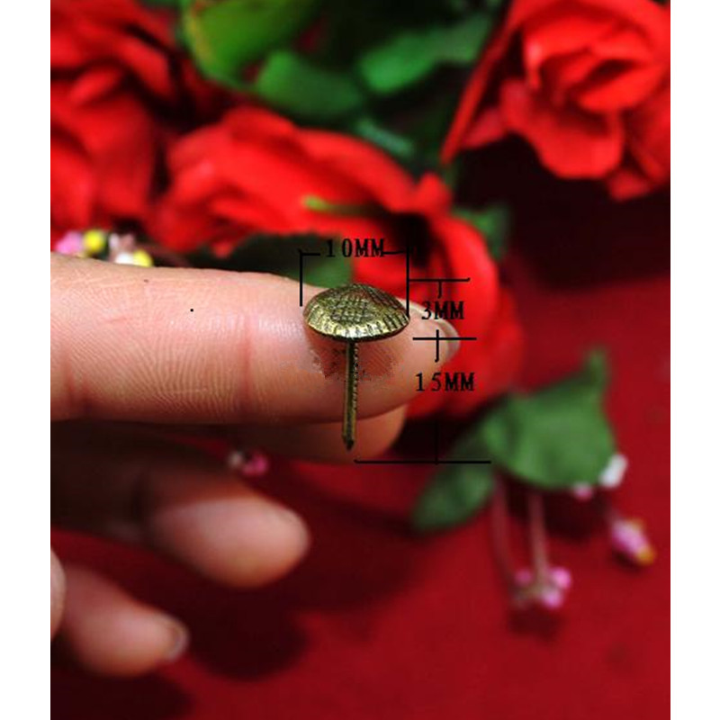 Tachuelas decorativas con dise&ntilde;o de tortuga antigua, tachuelas para tapicer&iacute;a, caja de madera, chincheta para muebles, 10x18mm,50 Uds.