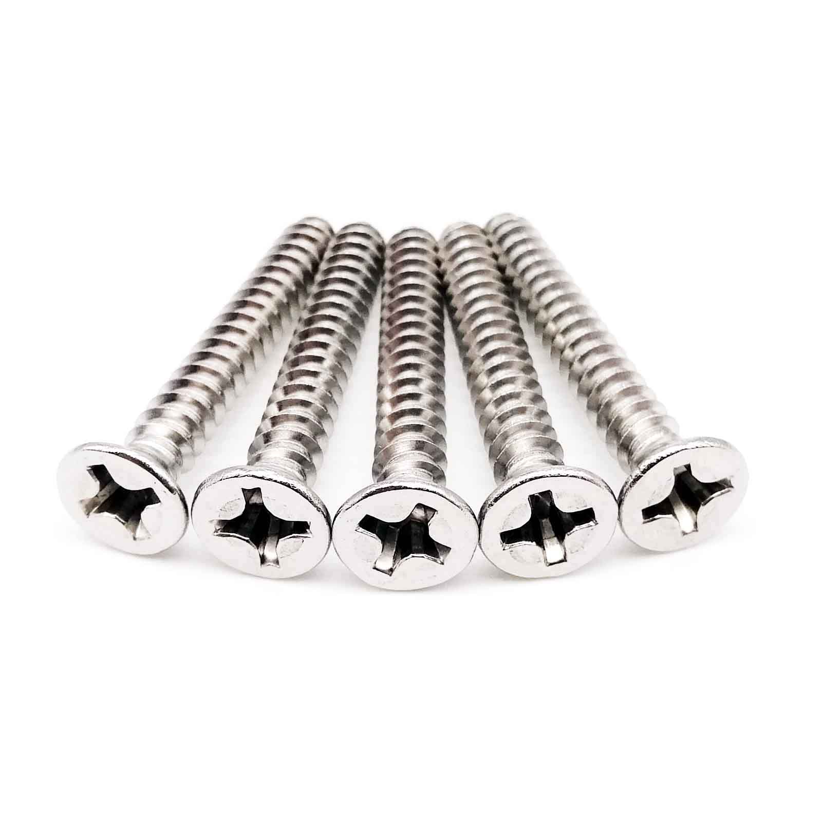 Tornillo autorroscante de cabeza avellanada plana Phillips, M1, M1.2, M1.4, M1.7, M2, M2.6, M3, M3.5, M4, M5, Mini M6 de acero inoxidable 304