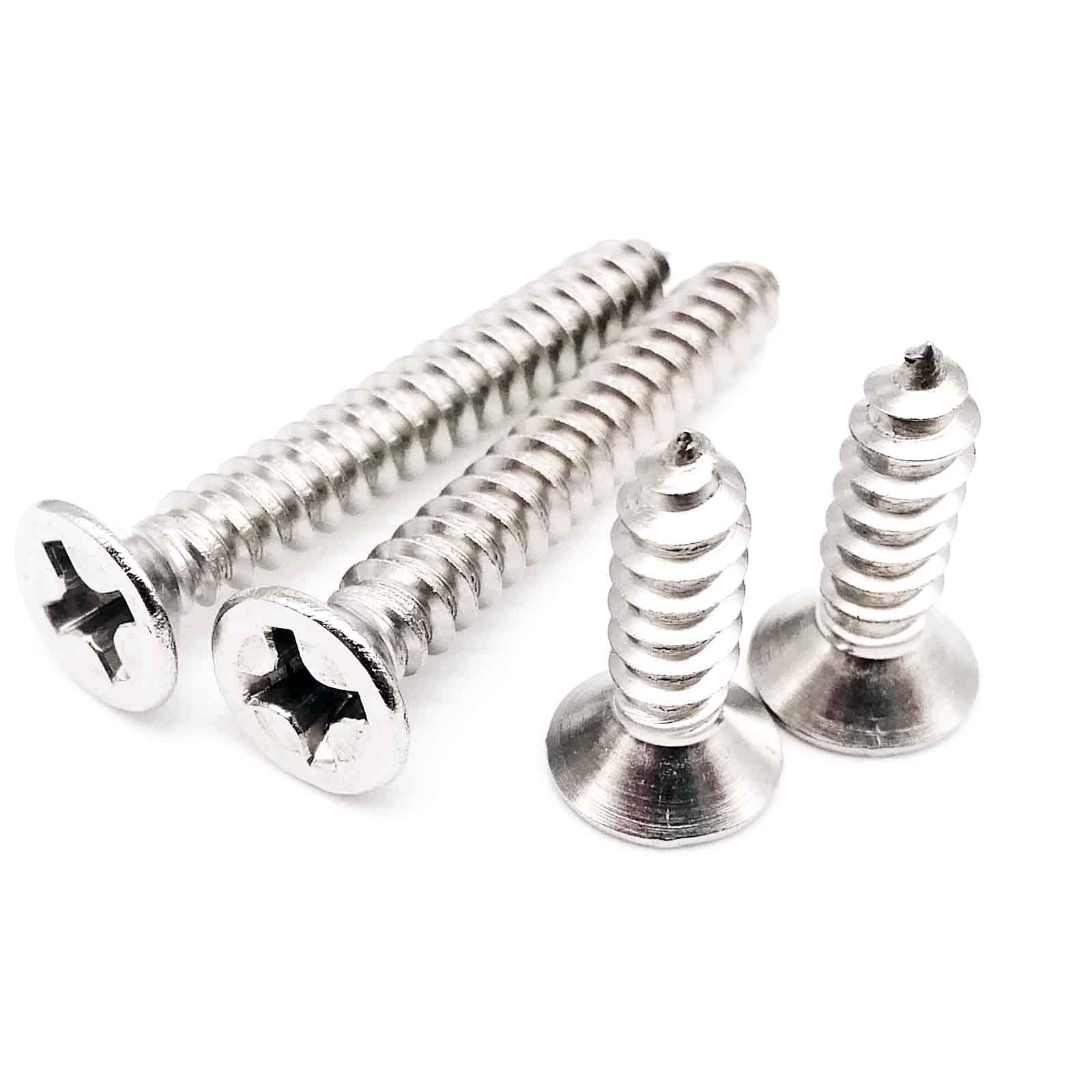 Tornillo autorroscante de cabeza avellanada plana Phillips, M1, M1.2, M1.4, M1.7, M2, M2.6, M3, M3.5, M4, M5, Mini M6 de acero inoxidable 304