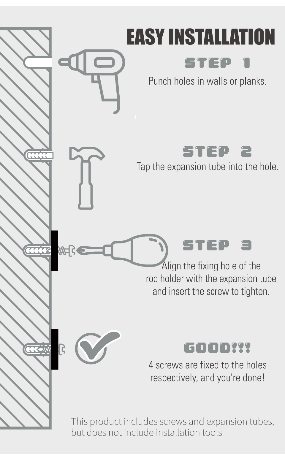 LUREHOLIC-estante Vertical para ca&ntilde;a de pescar, soporte Modular de pared para garaje, 6 varillas