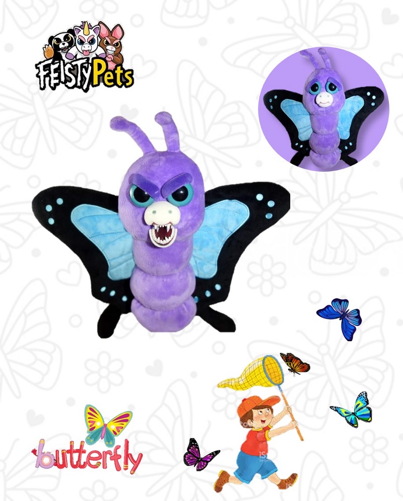 Feisty-juguetes blandos con cambio de cara para ni&ntilde;os, peluche de leopardo de nieve, unicornio, animal enfadado, perro, oso y panda