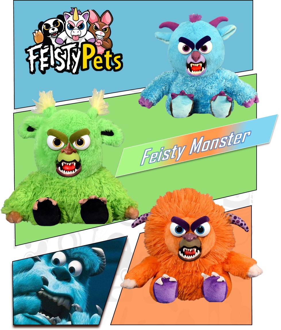 Feisty-juguetes blandos con cambio de cara para ni&ntilde;os, peluche de leopardo de nieve, unicornio, animal enfadado, perro, oso y panda