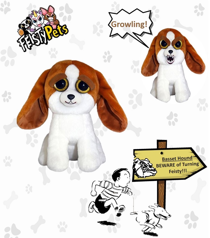 Feisty-juguetes blandos con cambio de cara para ni&ntilde;os, peluche de leopardo de nieve, unicornio, animal enfadado, perro, oso y panda