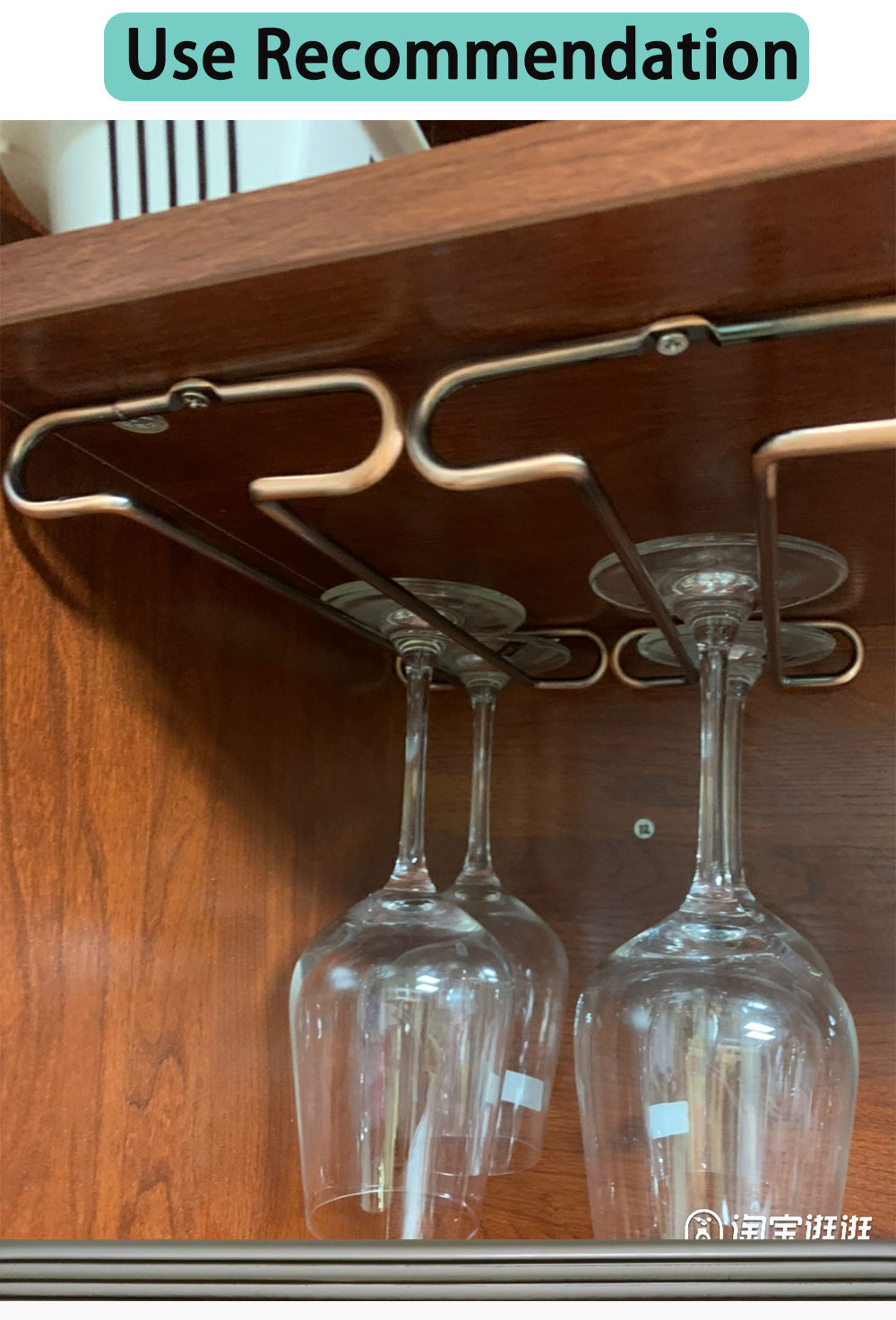 Soporte para copas de vino, estante colgante para barman debajo del gabinete, organizador de copas, barra de hierro, herramienta para acabado de copas