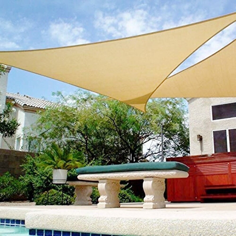 Toldo de vela resistente al agua, cubierta Trilateral/triangular, 5x5x5M/2x2x2M, para jard&iacute;n, patio, coche, sombrilla, tela, Red de verano