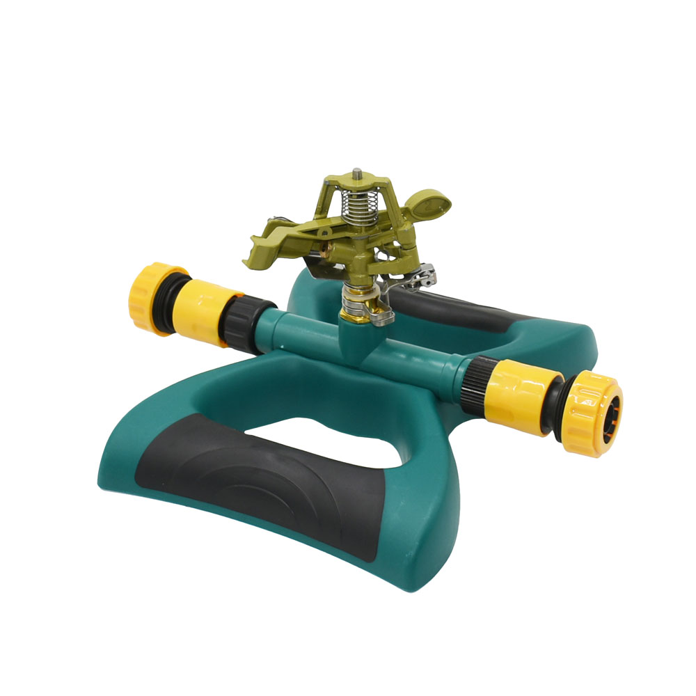 Aspersor de agua giratorio autom&aacute;tico de 360 grados, herramientas de riego de c&eacute;sped de jard&iacute;n, ajustable, con soporte