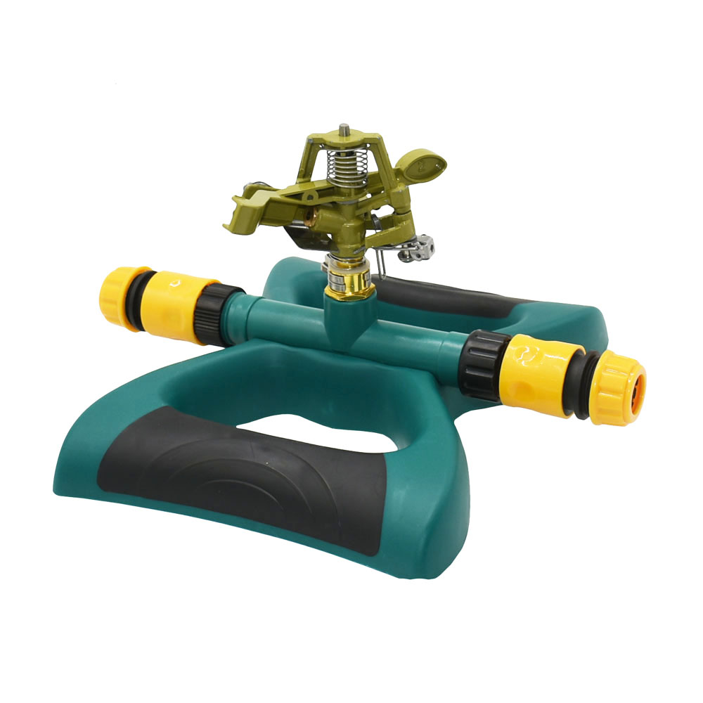 Aspersor de agua giratorio autom&aacute;tico de 360 grados, herramientas de riego de c&eacute;sped de jard&iacute;n, ajustable, con soporte