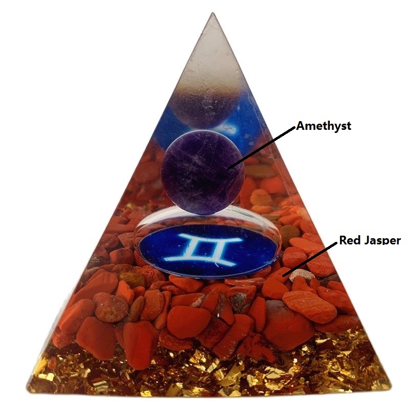 Piedra Natural amatista, cristal generador de energ&iacute;a, pir&aacute;mide de org&oacute;n para protecci&oacute;n de energ&iacute;a electr&oacute;nica, meditaci&oacute;n curativa, orgonita, chakra de cristal