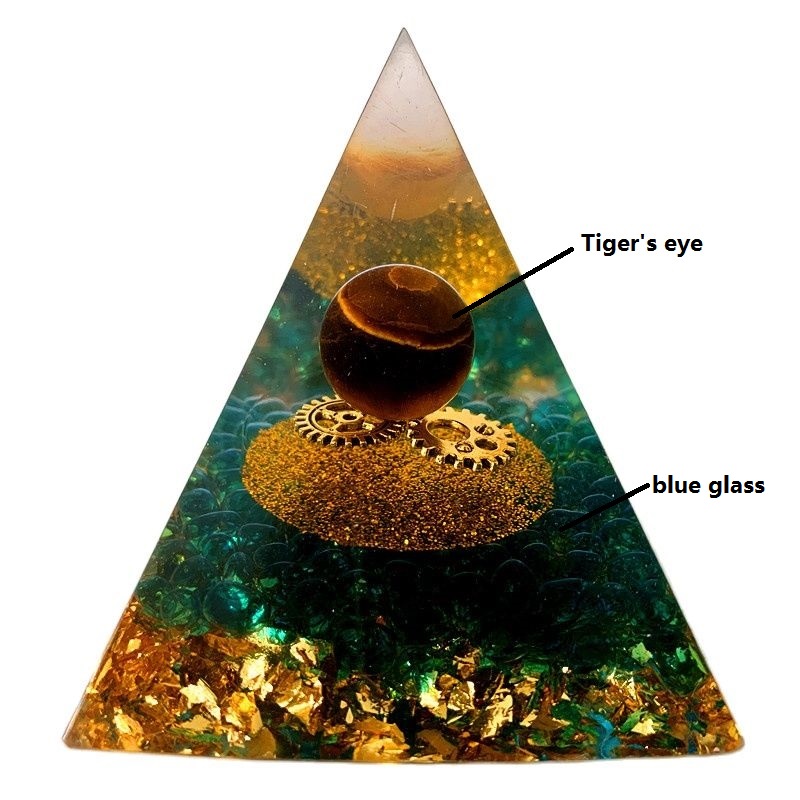 Piedra Natural amatista, cristal generador de energ&iacute;a, pir&aacute;mide de org&oacute;n para protecci&oacute;n de energ&iacute;a electr&oacute;nica, meditaci&oacute;n curativa, orgonita, chakra de cristal