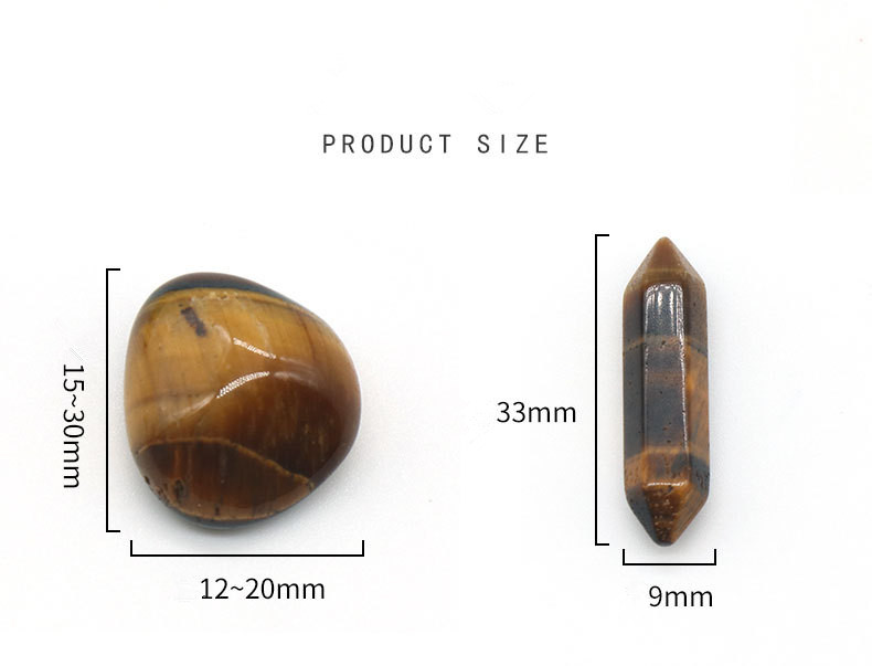 Piedra Natural para Chakra, piedras preciosas, cristales de roca, doble Ppoint, esmalte Mineral, meditaci&oacute;n curativa para decoraci&oacute;n de Feng Shui