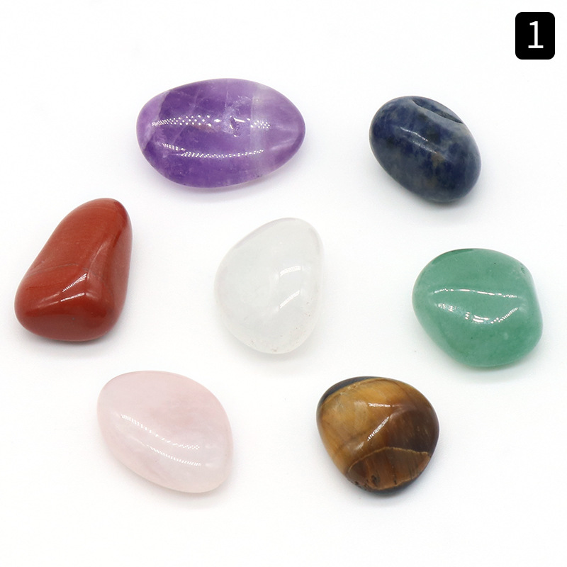 Piedra Natural para Chakra, piedras preciosas, cristales de roca, doble Ppoint, esmalte Mineral, meditaci&oacute;n curativa para decoraci&oacute;n de Feng Shui
