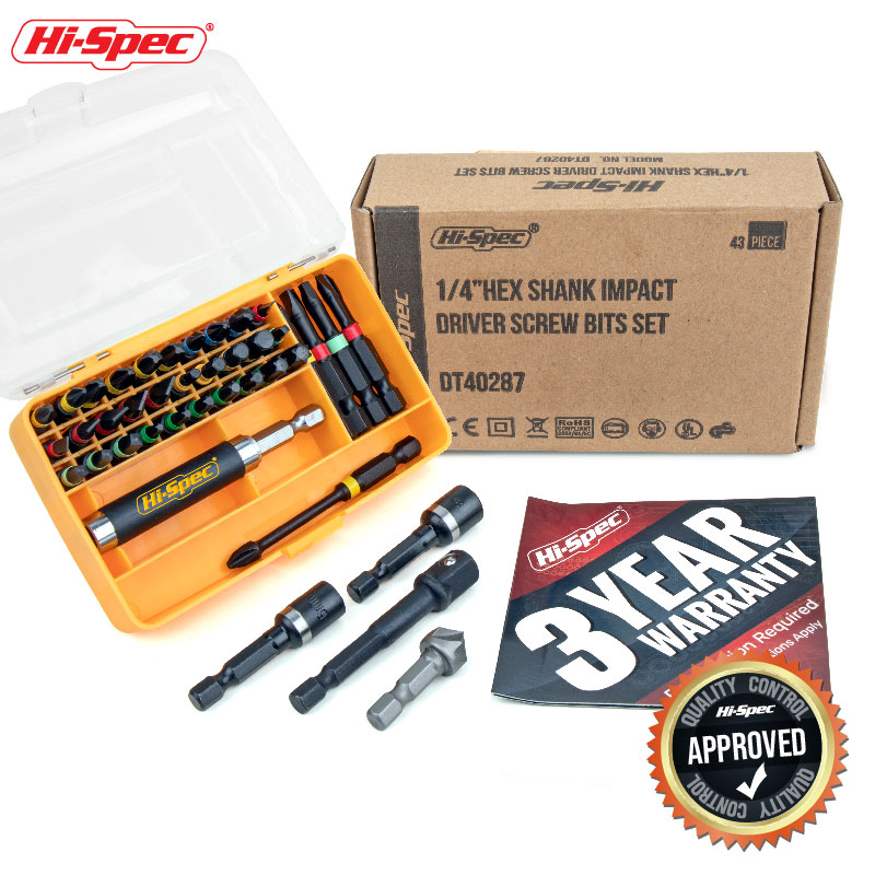 Hi-Spec Juego de puntas de destornillador S2 de 44 uds, herramientas el&eacute;ctricas, kit de reparaci&oacute;n electrodom&eacute;sticos