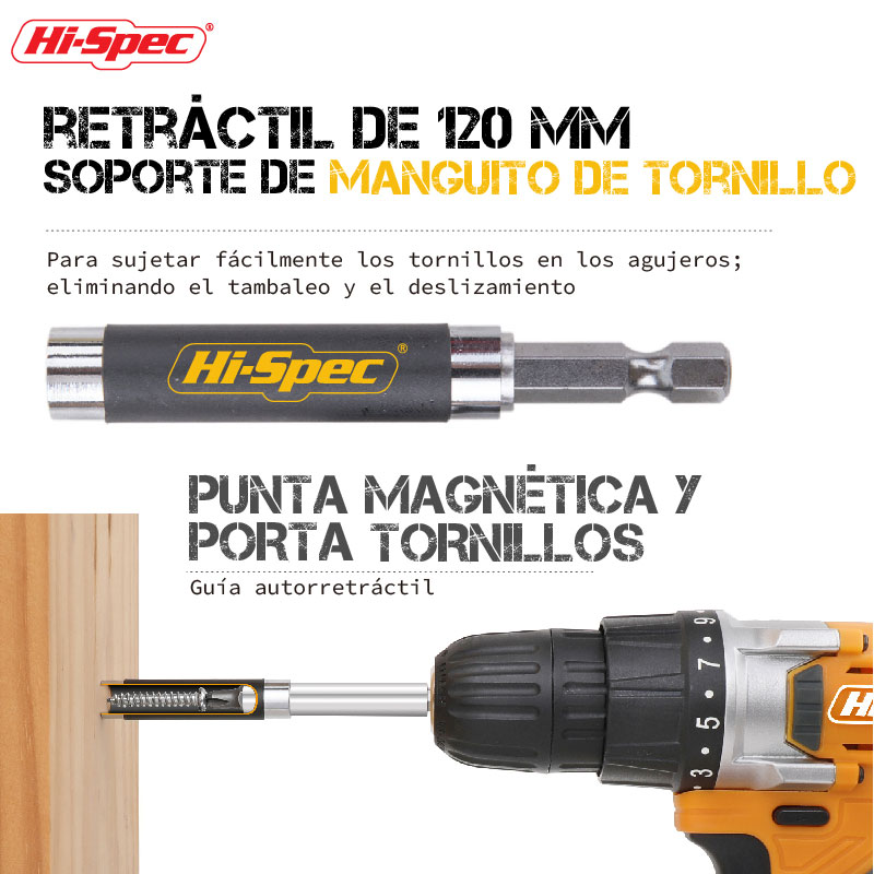 Hi-Spec Juego de puntas de destornillador S2 de 44 uds, herramientas el&eacute;ctricas, kit de reparaci&oacute;n electrodom&eacute;sticos