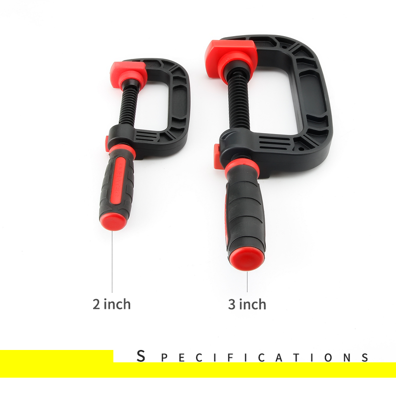 Abrazadera de liberaci&oacute;n r&aacute;pida para trabajo de madera, herramientas de pl&aacute;stico G, abrazadera c de 2 "y 3"