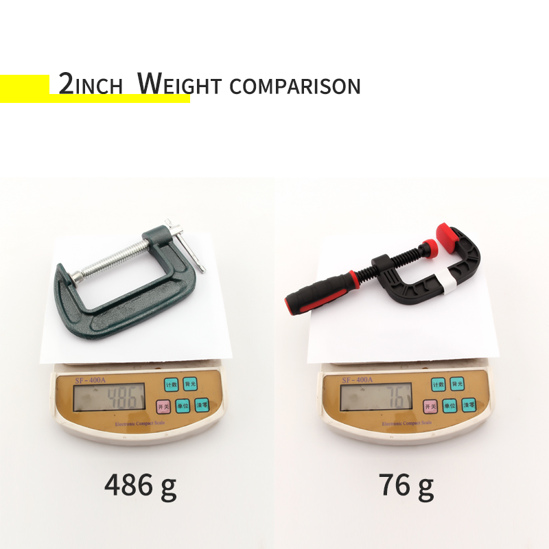 Abrazadera de liberaci&oacute;n r&aacute;pida para trabajo de madera, herramientas de pl&aacute;stico G, abrazadera c de 2 "y 3"