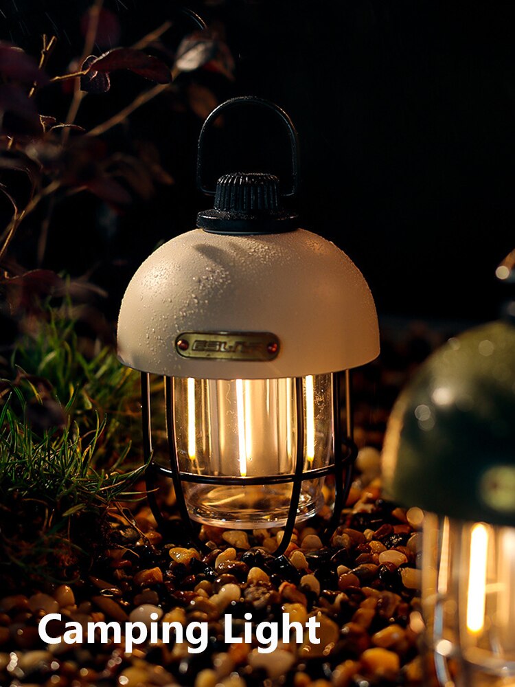 FTOYIN-Luz Port&aacute;til para acampar, linterna Retro impermeable, atenuaci&oacute;n continua, 2700K-6500K, recargable, para exteriores, l&aacute;mpara de tienda