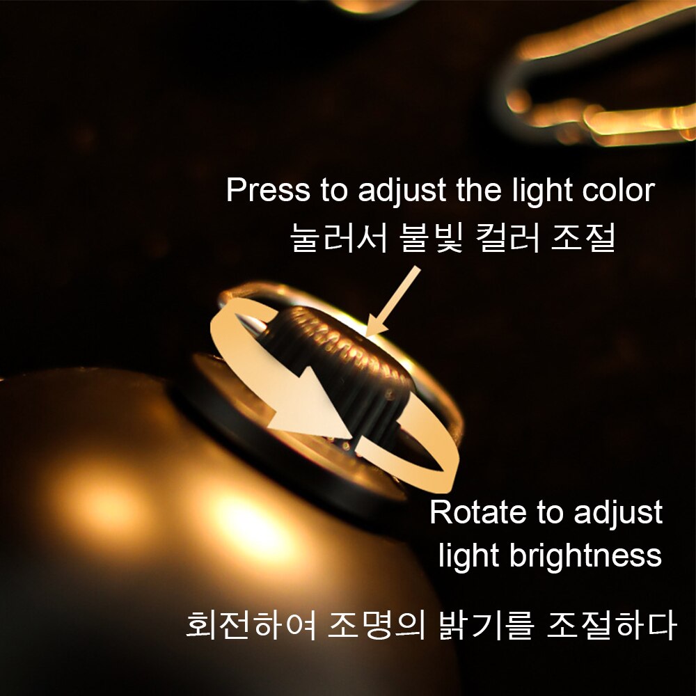 FTOYIN-Luz Port&aacute;til para acampar, linterna Retro impermeable, atenuaci&oacute;n continua, 2700K-6500K, recargable, para exteriores, l&aacute;mpara de tienda