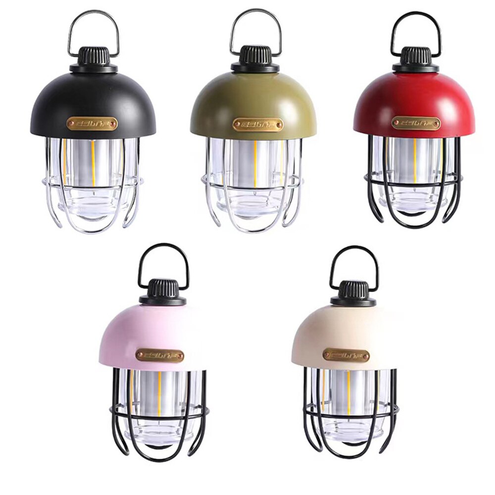 FTOYIN-Luz Port&aacute;til para acampar, linterna Retro impermeable, atenuaci&oacute;n continua, 2700K-6500K, recargable, para exteriores, l&aacute;mpara de tienda