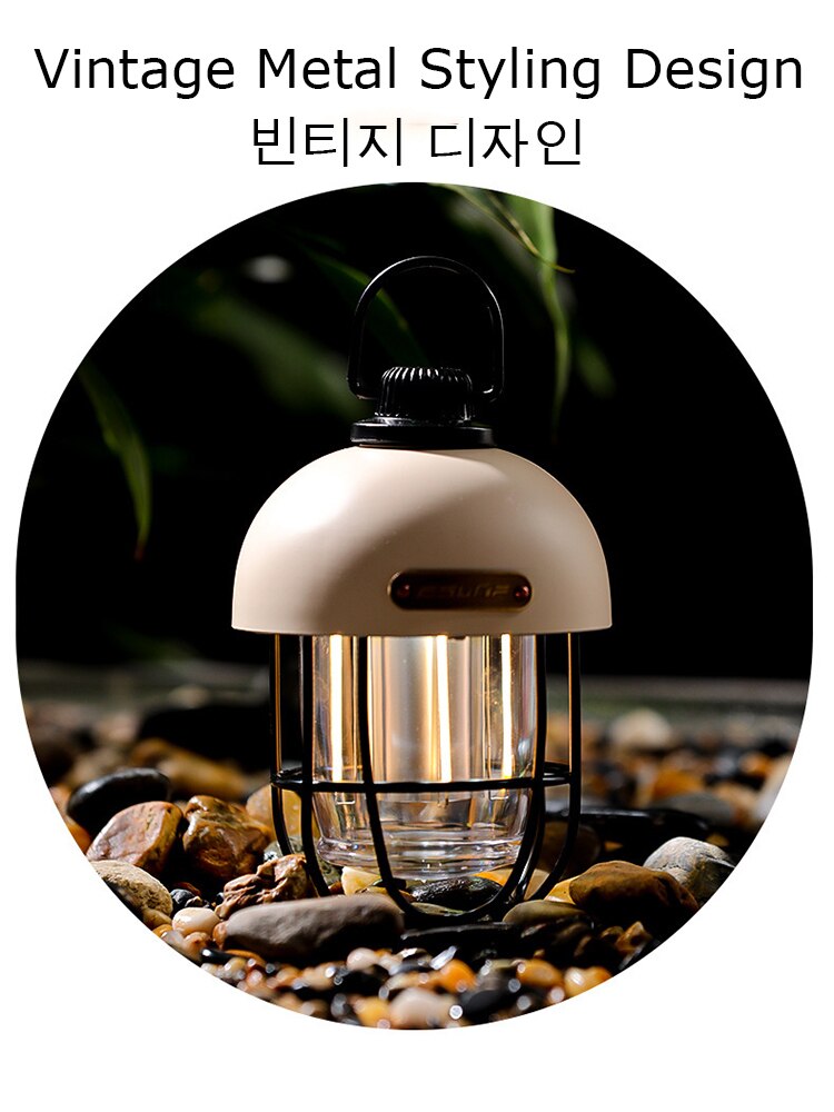 FTOYIN-Luz Port&aacute;til para acampar, linterna Retro impermeable, atenuaci&oacute;n continua, 2700K-6500K, recargable, para exteriores, l&aacute;mpara de tienda