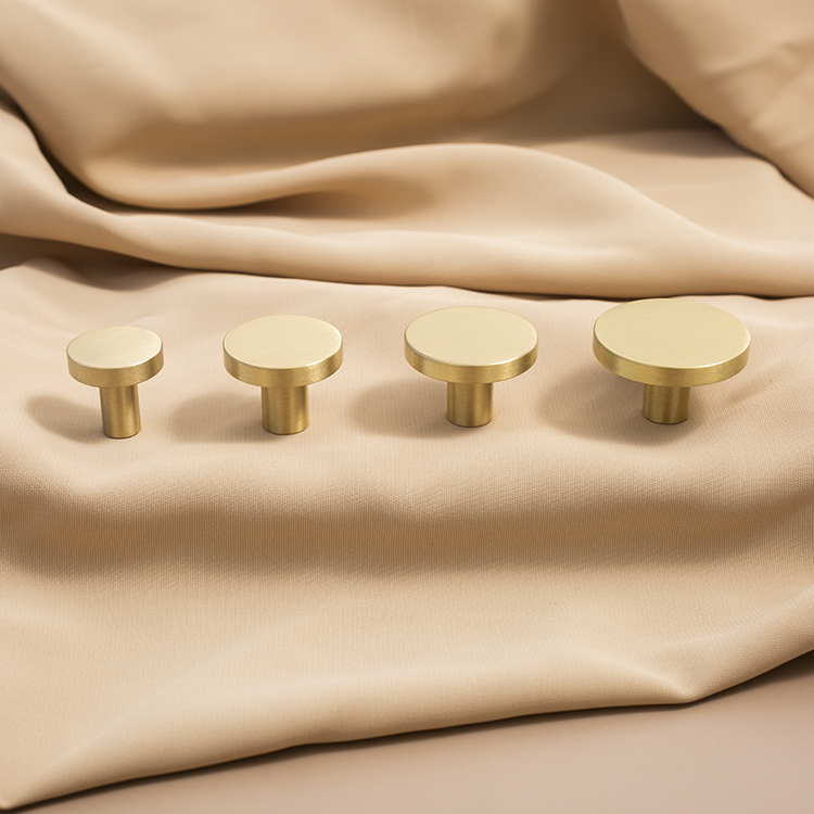 Tiradores dorados de lat&oacute;n macizo D12mm para muebles, manijas para cajones, cajones, barras en T, utensilios de cocina, 20"