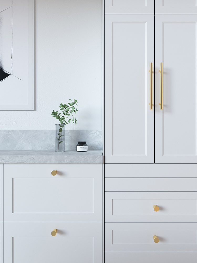 Tiradores dorados de lat&oacute;n macizo D12mm para muebles, manijas para cajones, cajones, barras en T, utensilios de cocina, 20"