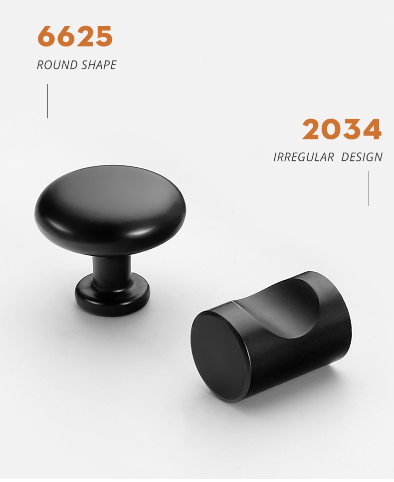 KAK-tiradores ocultos de aleaci&oacute;n de aluminio para armario, pomos de caj&oacute;n, herrajes para puerta de habitaci&oacute;n y muebles, color negro, a la moda