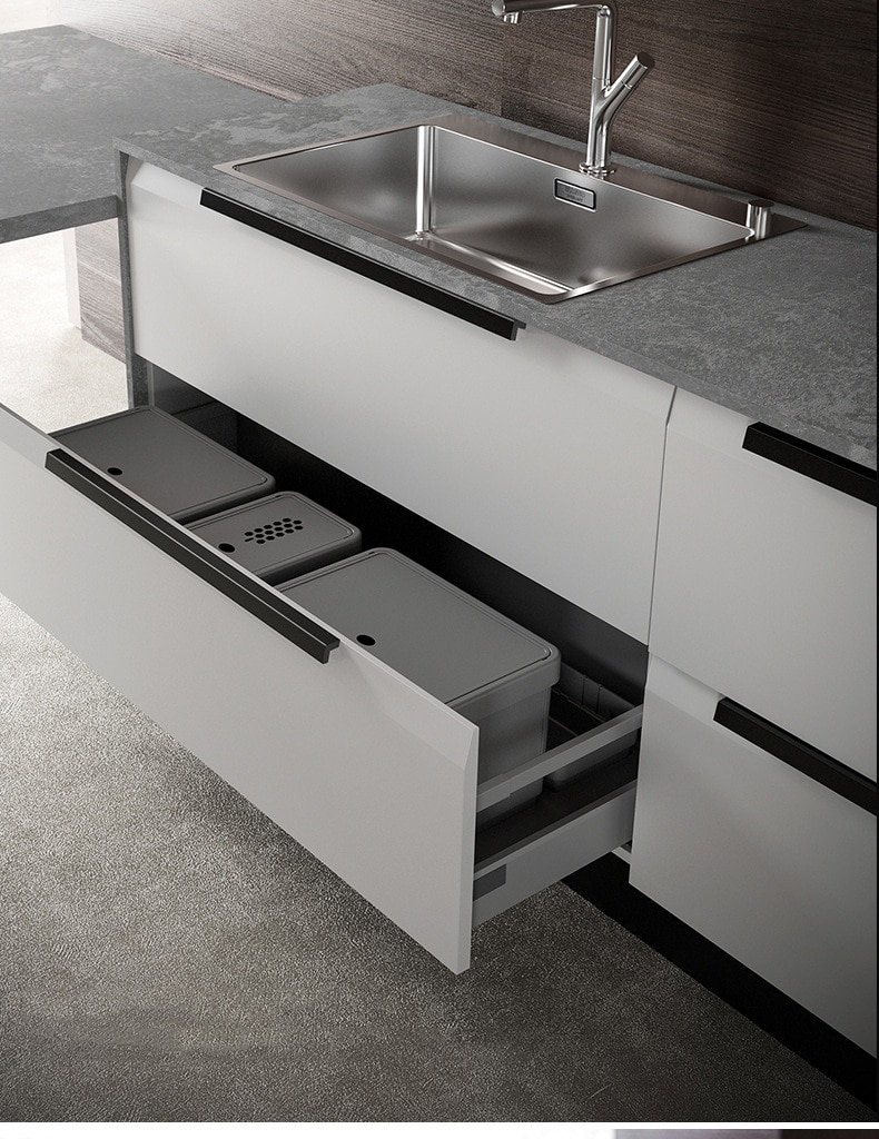 KAK-tiradores ocultos de aleaci&oacute;n de aluminio para armario, pomos de caj&oacute;n, herrajes para puerta de habitaci&oacute;n y muebles, color negro, a la moda