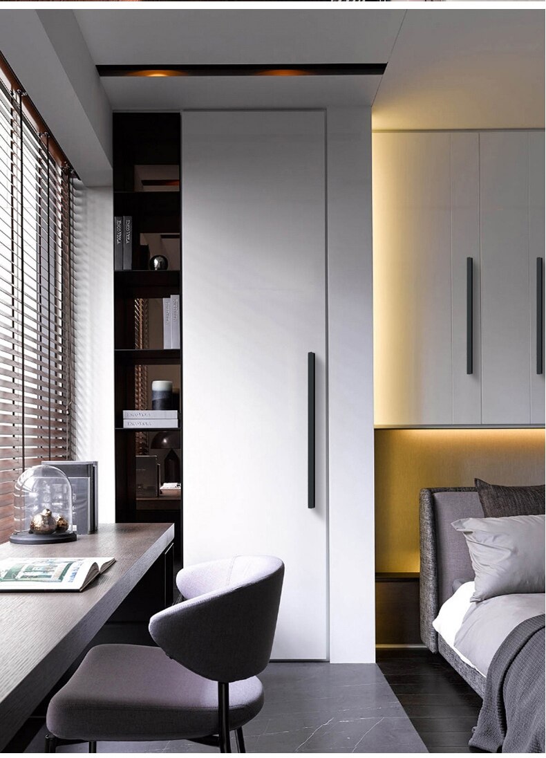 WV-Tiradores estilo americano para puertas de armario, barras largas en forma de T, 1200mm de longitud, colores disponibles plateado, dorado y aluminio, ideal para muebles de habitaci&oacute;n