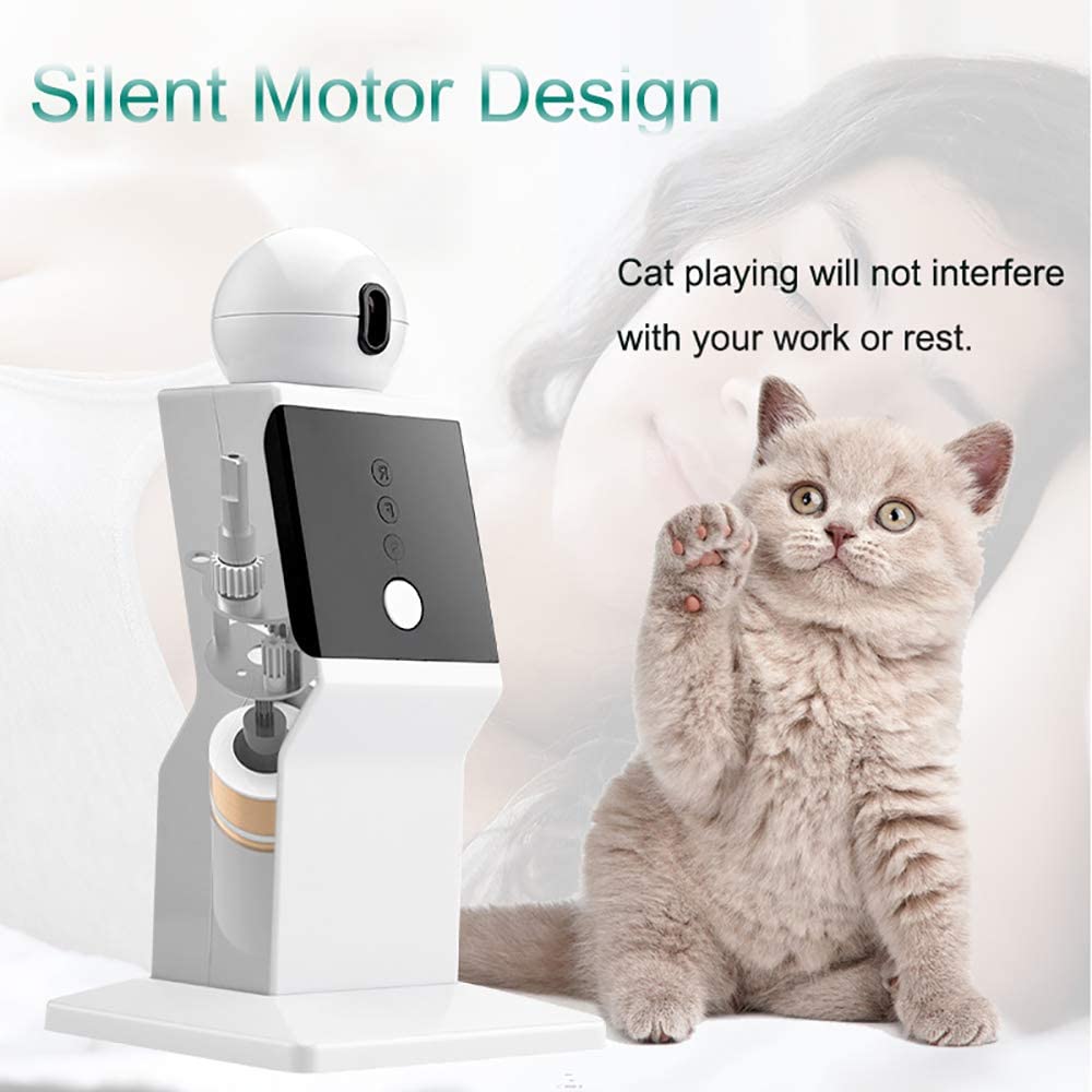 ATUBAN-juguete l&aacute;ser autom&aacute;tico para gatos, juguete l&aacute;ser interactivo de movimiento aleatorio para gatos de interior, gatitos, perros, juguete de ejercicio de punto rojo para gatos