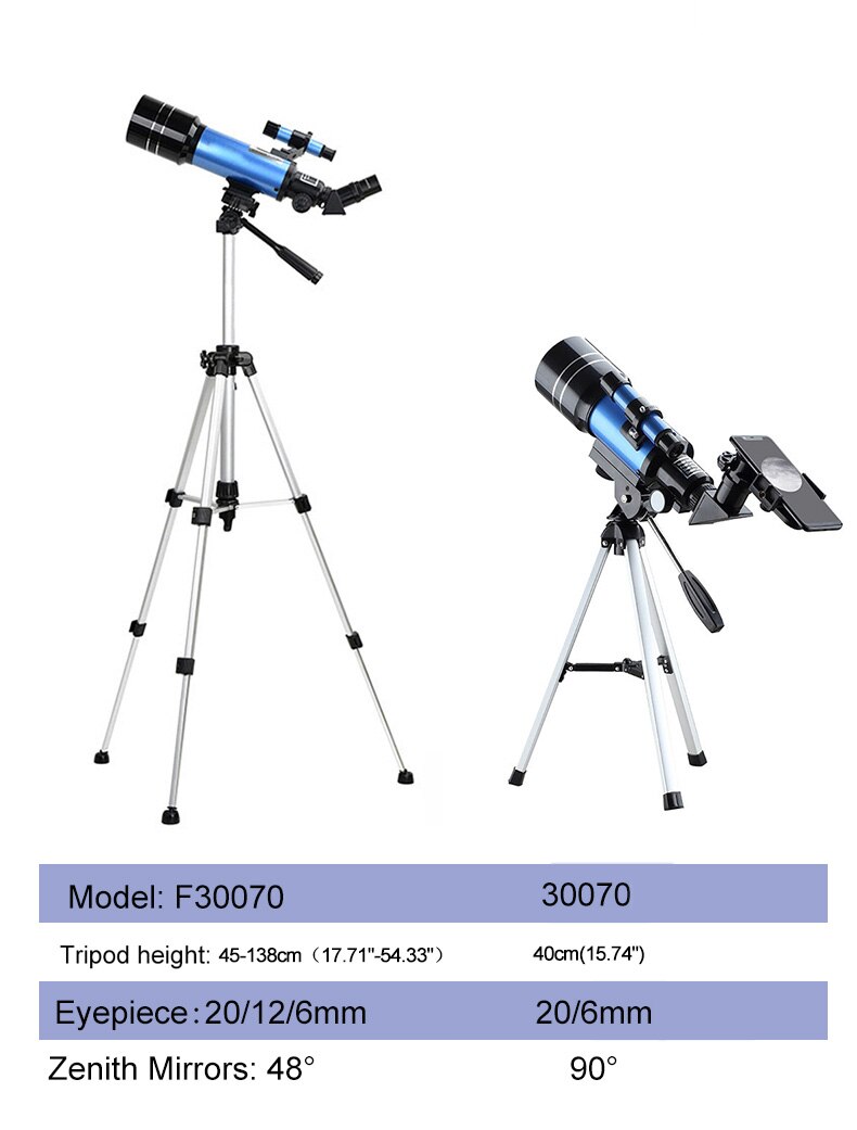 Telescopio astron&oacute;mico potente con Zoom HD, tr&iacute;pode port&aacute;til de alta potencia, visi&oacute;n nocturna, espacio profundo, Visi&oacute;n de estrellas, universo lunar, 150 X
