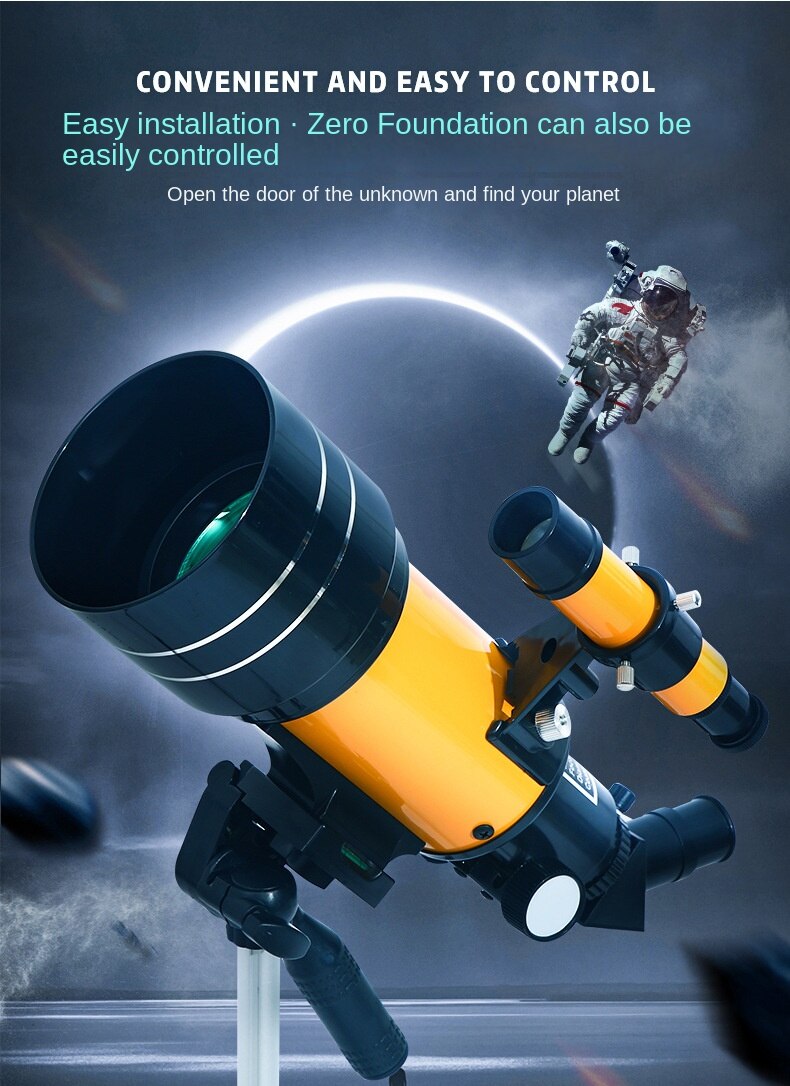 Telescopio astron&oacute;mico potente con Zoom HD, tr&iacute;pode port&aacute;til de alta potencia, visi&oacute;n nocturna, espacio profundo, Visi&oacute;n de estrellas, universo lunar, 150 X